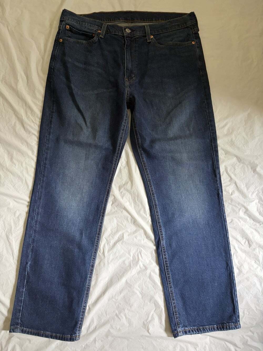 Levi's Premium 502 Jeans Men's 36x30 Blue Dark Wash Tapered Stretch